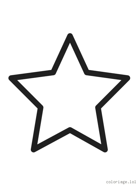 Une grande étoile à cinq branches, au contour épais et sans petits détails.