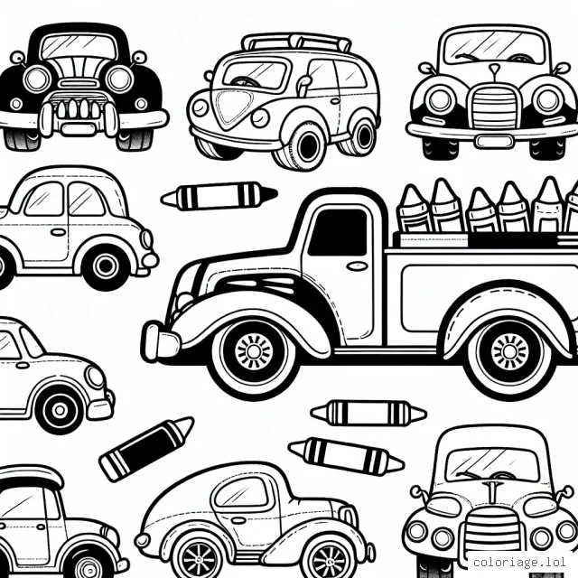 Prends tes crayons et donne des couleurs à ces voitures merveilleuses et élégantes. Tu découvriras une sélection de voitures de marques variées. Assure-toi d'utiliser les bonnes couleurs pour chaque marque.