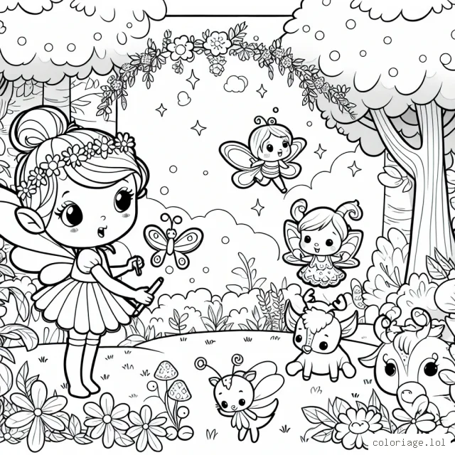 L'enchanteur jardin de la petite fée et ses amis les animaux
