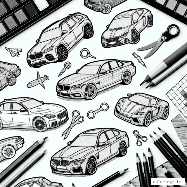 Un fascinant voyage à travers l'atelier de dessin où les voitures des différentes marques prennent vie sur le papier. Chaque voiture est unique, avec ses propres caractéristiques de conception.