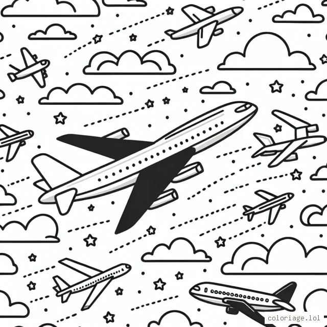 Un ciel plein d'avions