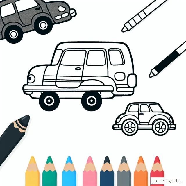 Les enfants, prenez vos crayons pour ramener à la vie ces voitures de différentes marques!