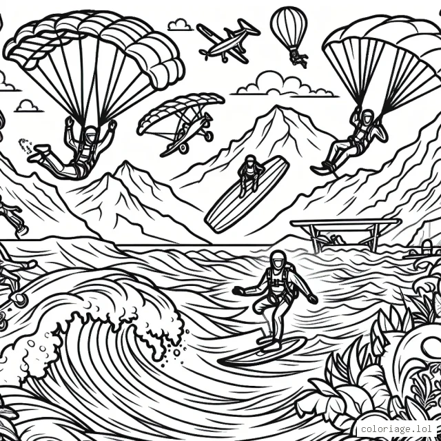 Vous êtes un sportif extrême courageux défiant les lois de la gravité. Votre mission est de colorier ce monde rempli d'adrénaline et d'aventure.