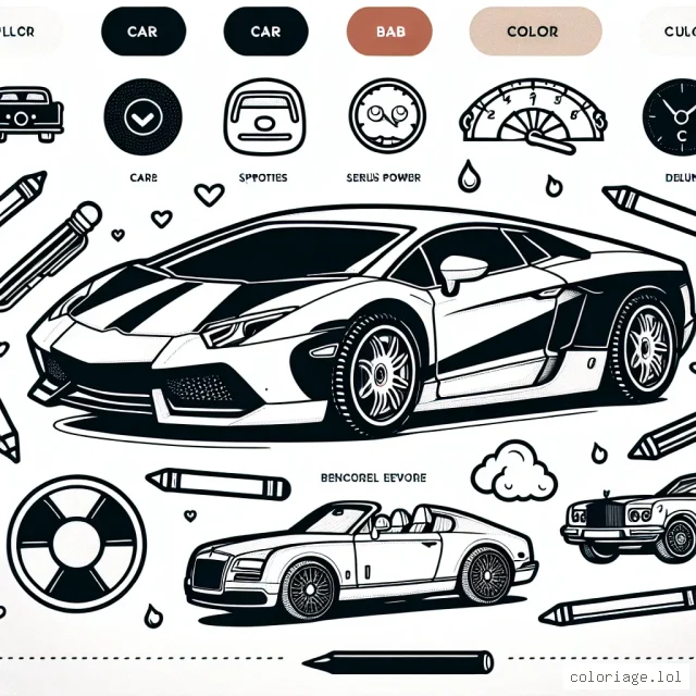Dessine des voitures de différentes marques avec des couleurs variées. Des Ferrari rouges, des BMW bleues, des Mercedes noires et des Lamborghini vertes. Ne te limite pas aux modèles de voitures classiques, mais essaie aussi de dessiner les modèles de voitures de sport et de luxe.