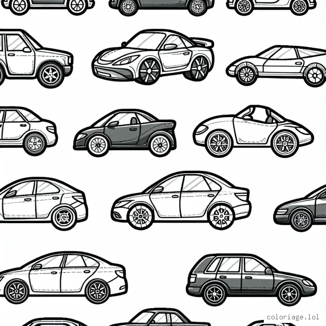 Dessine les différentes marques de voitures. Que tu aimes Ferrari, Renault, Peugeot, BMW ou Volkswagen, on a tout pour plaire à tous les amateurs de voitures ! N'oublie pas de les colorier avec soin pour rendre chaque voiture unique avec ton propre style