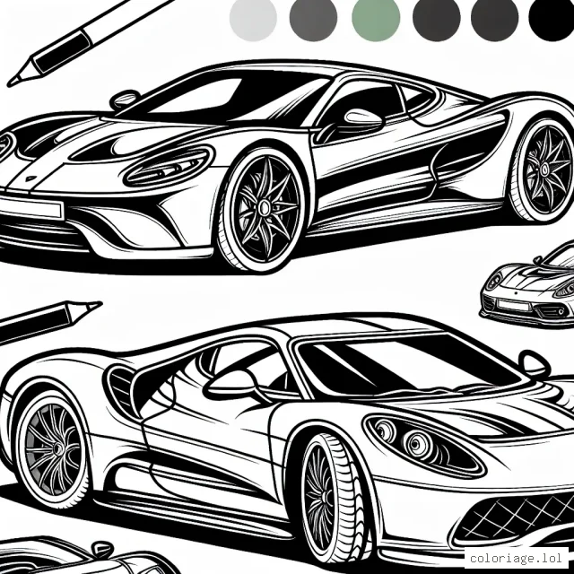 Dessine des voitures célèbres par marque comme Ferrari, Lamborghini, BMW, Mercedes, Audi, et Renault.