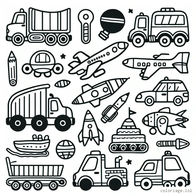 Un ensemble de dessins à colorier offrant une variété de voitures de différentes marques reconnues.