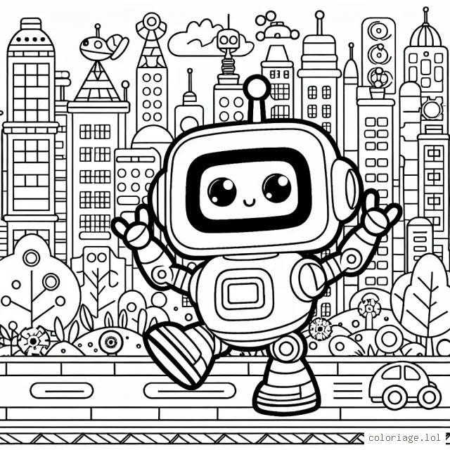 Dans la ville animée des mini-robots, où la technologie et l'aventure se rencontrent, il y a un brave petit robot nommé BotBoy. Votre tâche est de donner des couleurs à la vie de BotBoy. Assurez-vous d'ajouter des couleurs vives pour montrer l'énergie de BotBoy et le caractère dynamique de la ville des mini-robots.