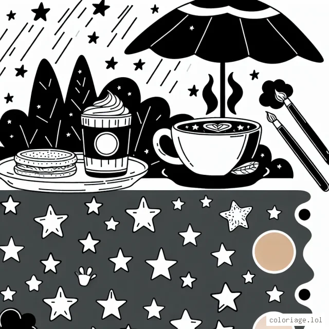 Un café gourmand sous une pluie d'étoiles filantes