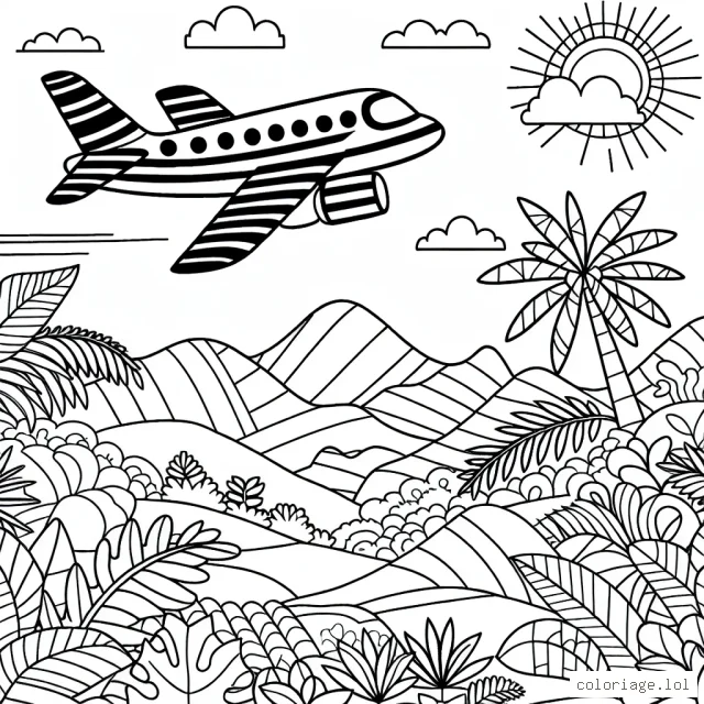 Des avions zèbres survolant les paysages exotiques