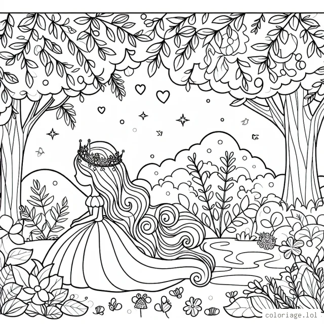 Féerique Rêverie de Princesse perdue dans un Jardin Enchanté