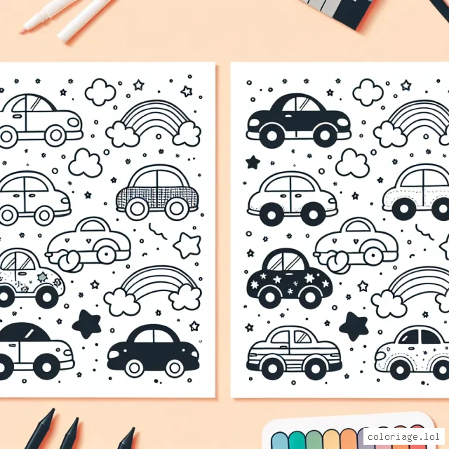 Dessine des voitures par marque avec toutes leurs caractéristiques uniques en leur ajoutant de beaux coloris.