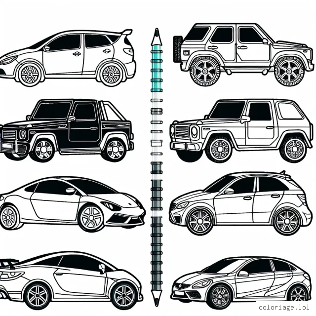 Dans ce cahier, vous allez retrouver différentes marques de voitures à colorier. Chaque dessin représente un modèle unique de chaque marque, ajoutant du réalisme tout en maintenant un design amusant et attrayant pour les enfants.