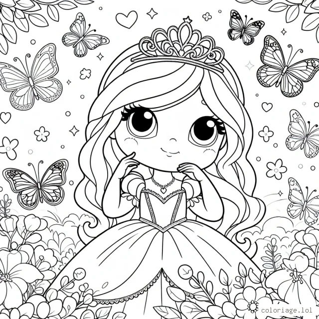La princesse Lilou aux papillons enchantés dans son jardin magique