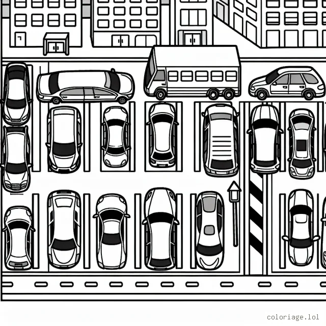 Un parc de stationnement rempli de voitures de différentes formes et tailles