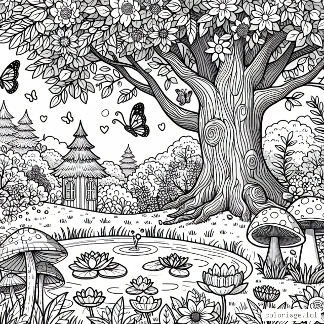 Un après-midi d'été dans le jardin féerique
