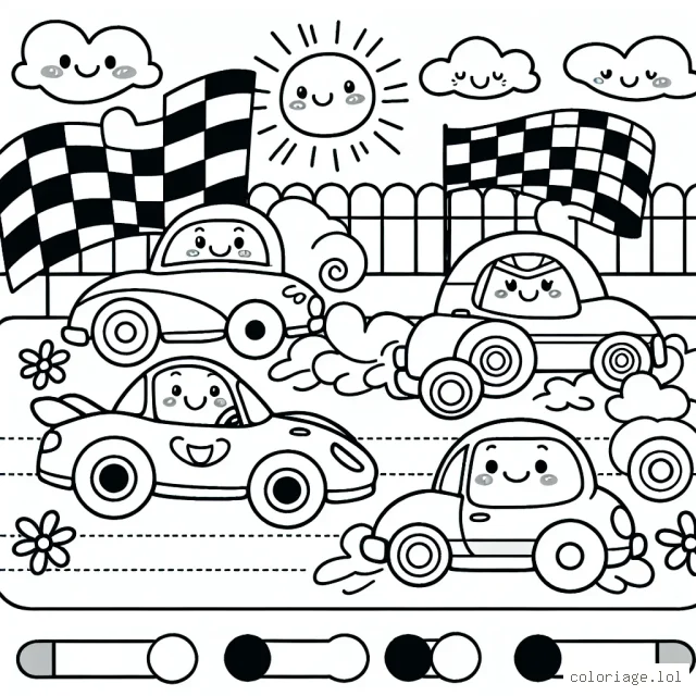 La course des marques de voitures