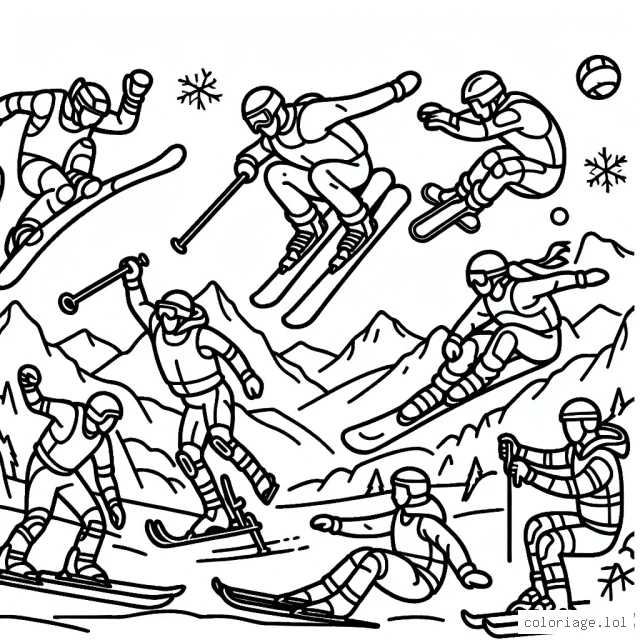 Des athlètes exécutant divers sports extrêmes