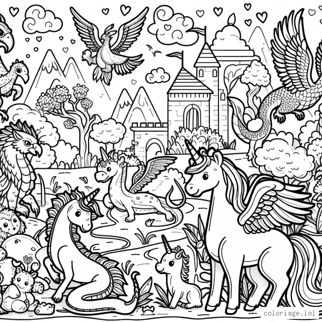Dessinez un zoo fantastique rempli de créatures mythiques.