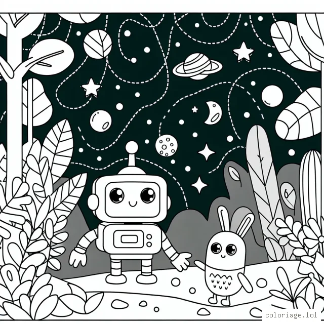 Un petit robot se fait de nouveaux amis dans une jungle mystérieuse.