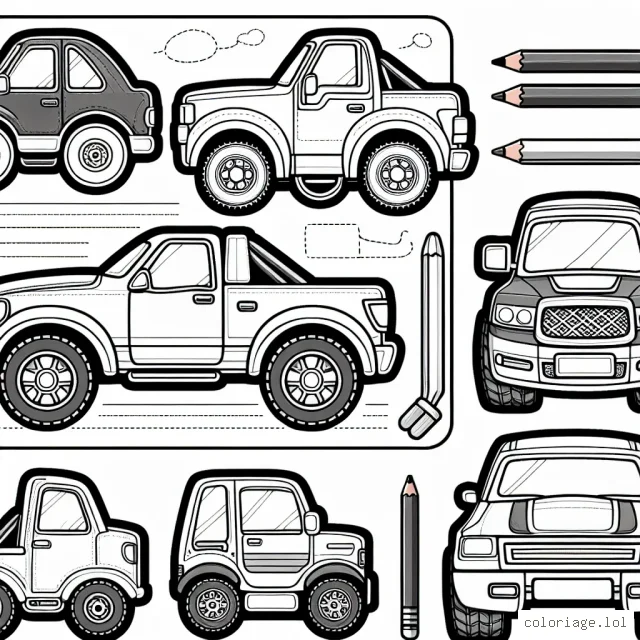 Colorier des voitures de différentes marques