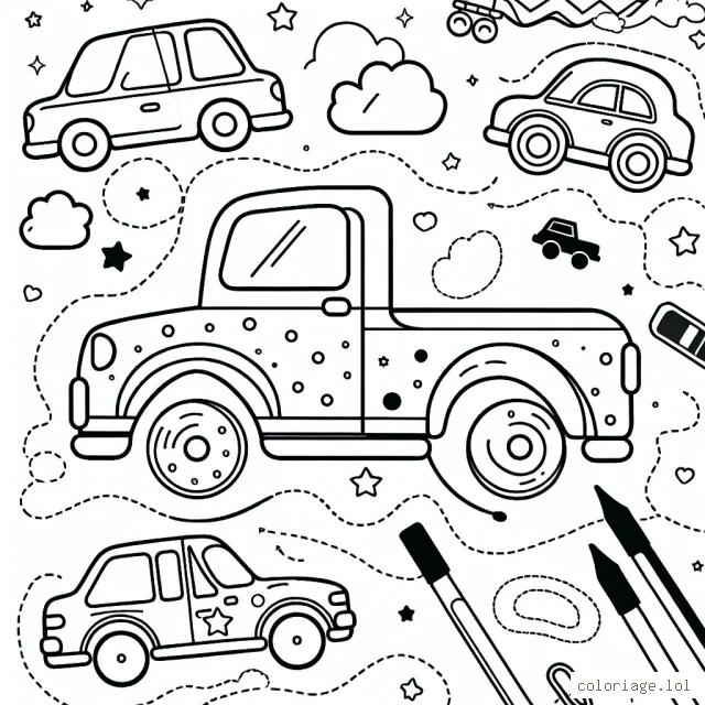 Voitures par marque pour un coloriage passionnant