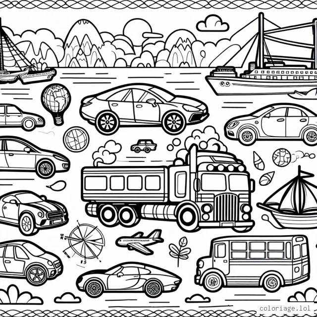 Parcourez les marques de voitures du monde entier et donnez de la couleur à chacune d'elles!