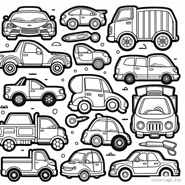 Dessine et colore les différentes marques de voitures présentées. Sauras-tu toutes les reconnaître?
