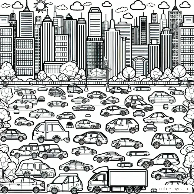 Trouve les voitures par marque cachées dans le paysage urbain animé!