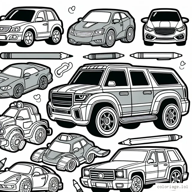 Crée ton propre coloriage de voitures par marque