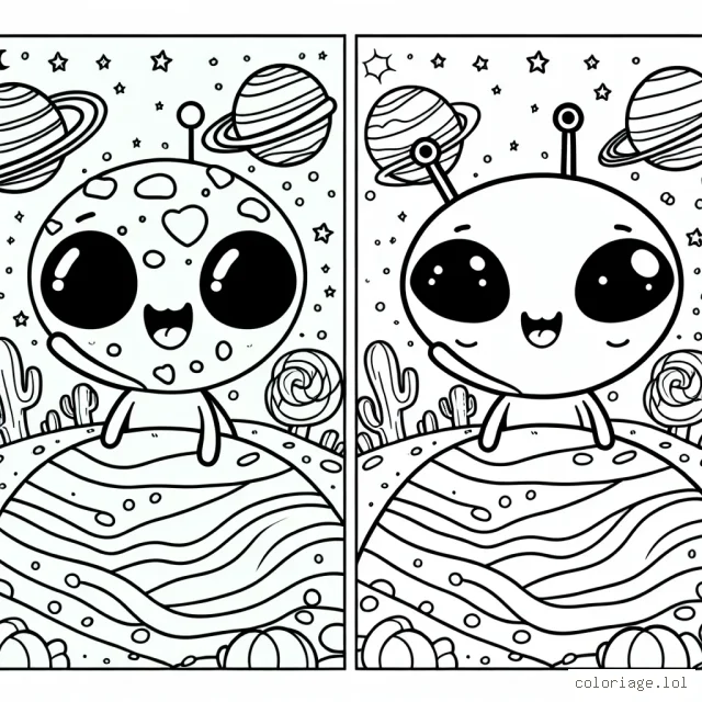 Un jeune extraterrestre vivant joyeusement sur sa planète de bonbons
