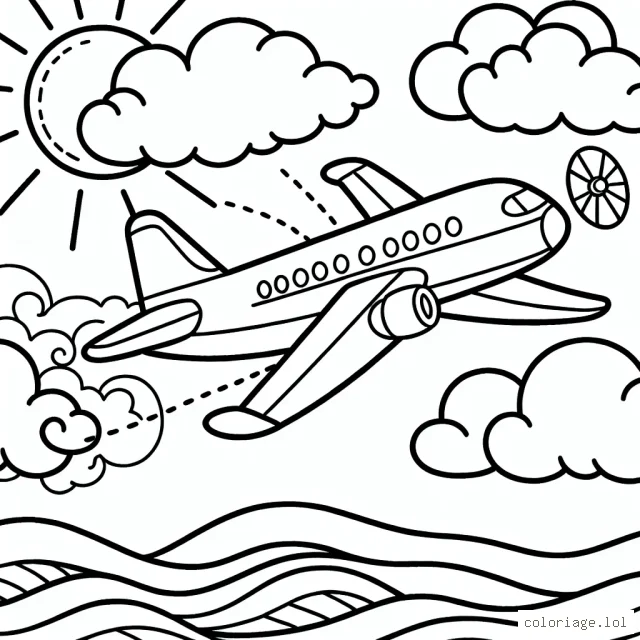Un joli avion à réaction survolant le ciel azur