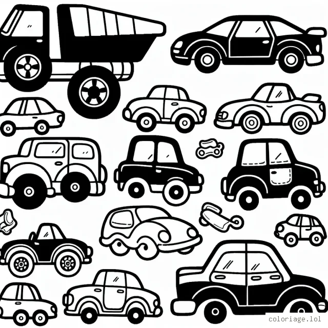 Dessine et colorie différentes voitures par marque. Tu peux utiliser tes couleurs préférées pour chaque voiture.