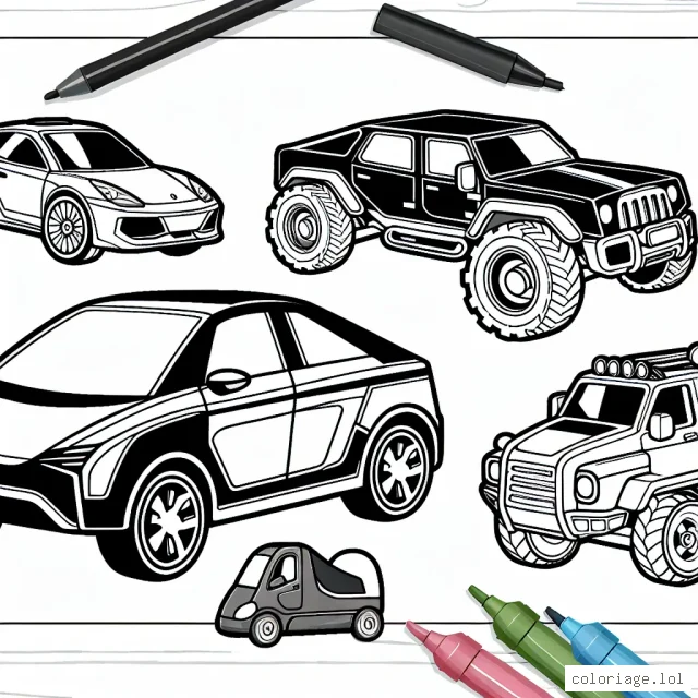 Permets à ta créativité de prendre le volant tout en apprenant les différentes marques de voitures. De la silhouette lisse et moderne d'une Tesla, à la robustesse d'une Jeep, tu as l'occasion de te familiariser avec ces marques tout en étant créatif.