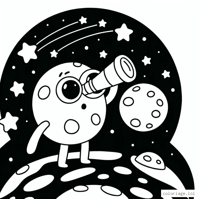 Un chercheur d'étoiles filantes sur une planète chocolat