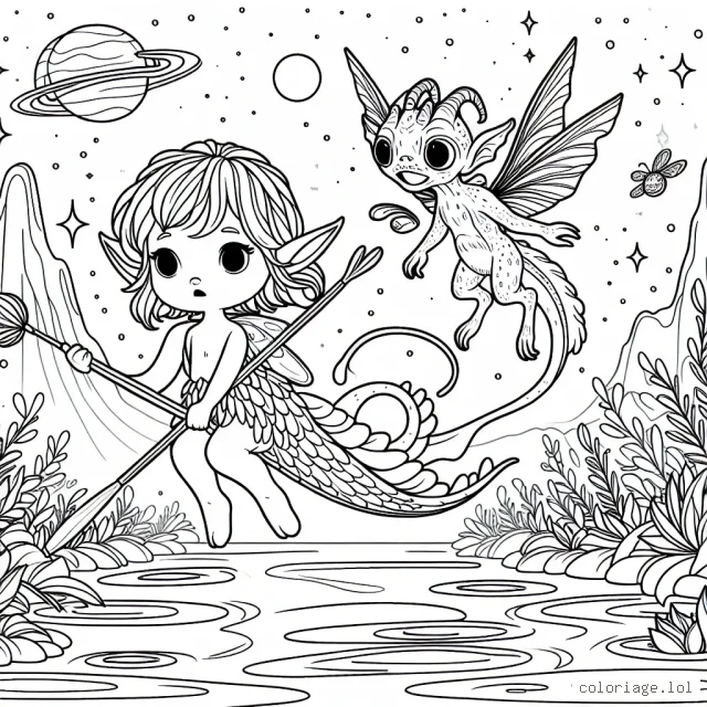 Pars à l'aventure avec une créature féerique dans un univers lointain!