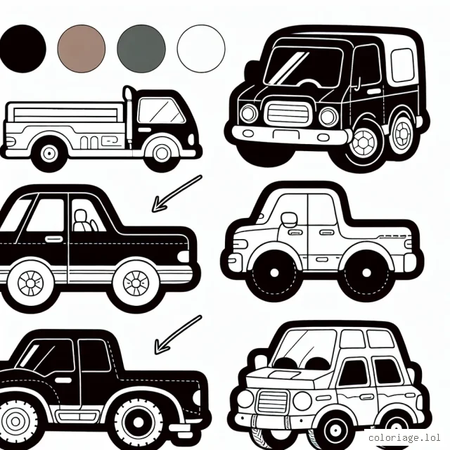 Dessin à colorier organisé par marque de voitures
