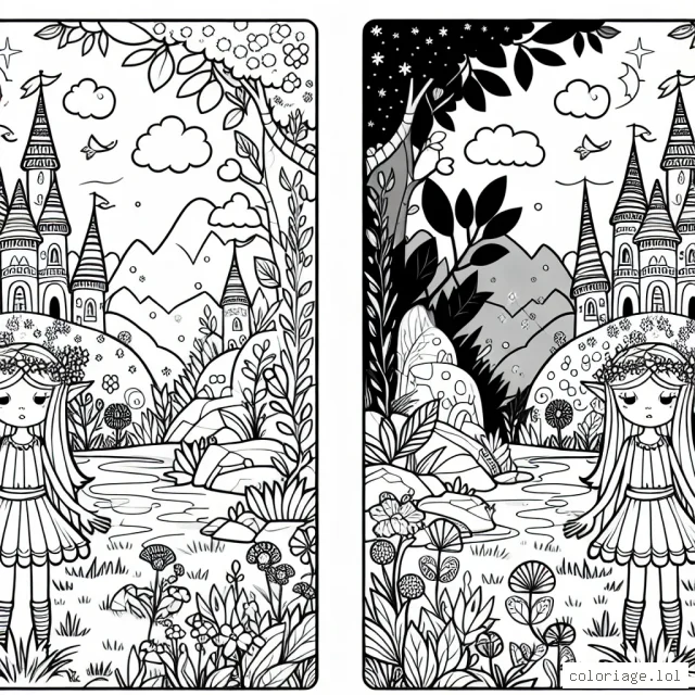 Combien de différences pouvez-vous trouver entre les deux mondes magiques des lutins ?