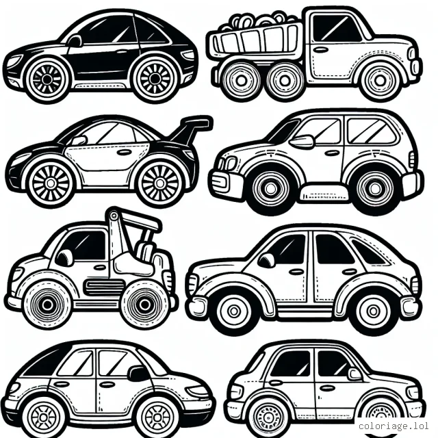 Imagine des voitures de différentes marques à dessiner et à peindre. Les marques de voitures peuvent comprendre des icônes populaires telles que Mercedes, Audi, BMW, Ferrari, Lamborghini et bien d'autres. N'oublie pas d'inclure leurs logos distinctifs.