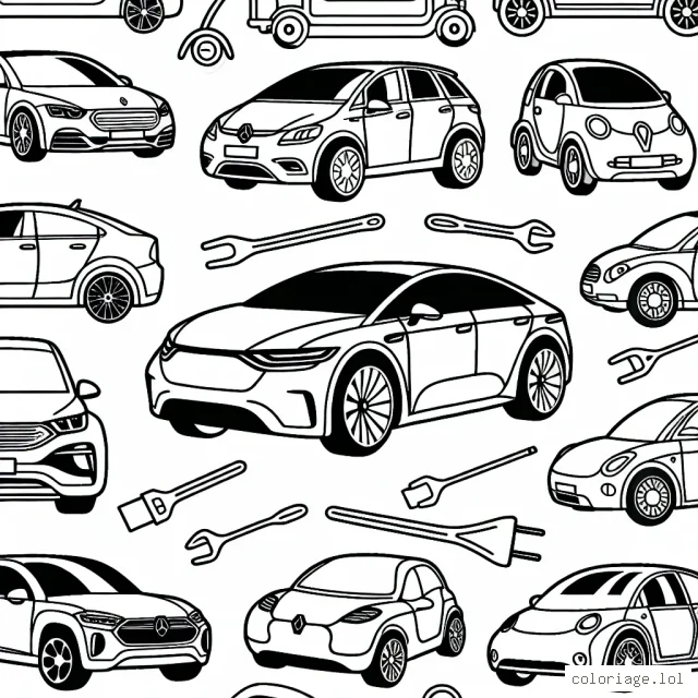 Amuse-toi à colorier différentes marques de voitures ! Mercedes, Renault, Audi, Toyota, Tesla... A toi de les reconnaître et de les embellir avec tes couleurs préférées.