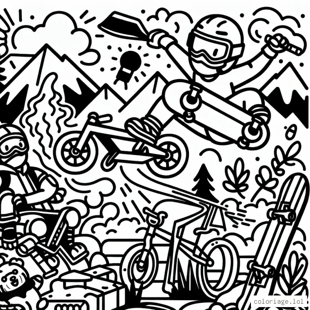 Dessins de sports extrêmes pour enfants