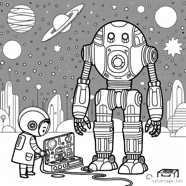 Dans un monde peuplé de robots, aux confins de la galaxie, un petit garçon humanoïde tente de réparer son robot géant sympathique.