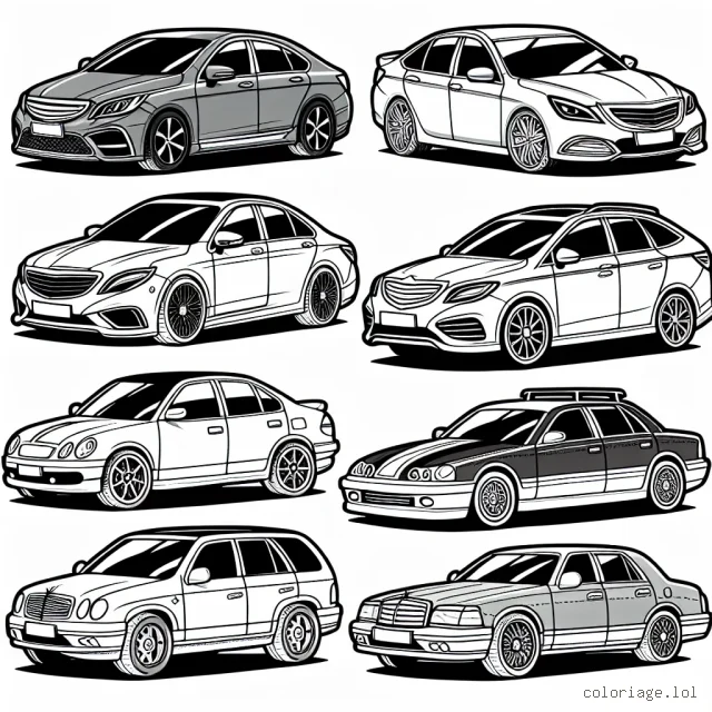 Dessine une variété de voitures classées par marques. Tu vas rencontrer des véhicules de BMW, Ferrari, Toyota, Volkswagen et Rolls Royce. N'oublie pas de leur donner des couleurs vives et attrayantes.