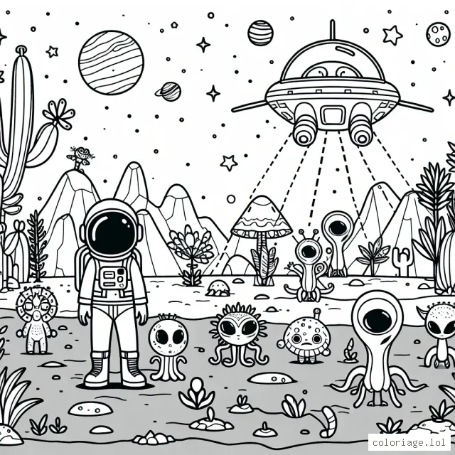 Un astronaute atterrit sur une planète inconnue peuplée de créatures amicales et de paysages époustouflants