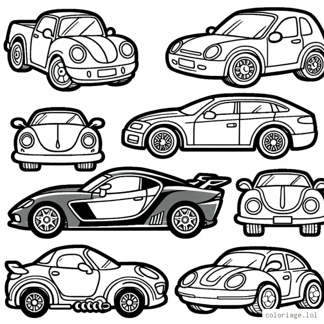 Dessine des voitures reconnues de différents constructeurs automobile
