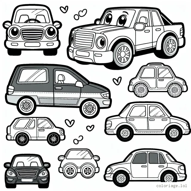 Un large espace pour colorer de multiples marques de voitures