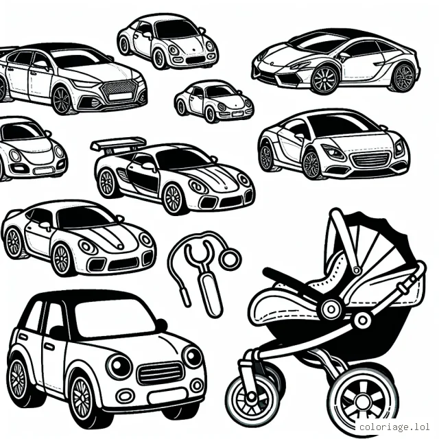 Créez votre propre scène de voitures multiples en mettant chacune des voitures de différentes marques en valeur !