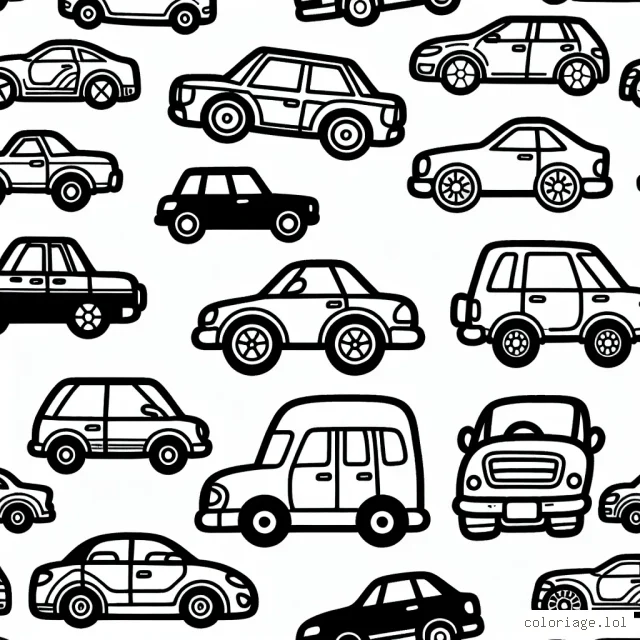 Dessinez et colorez des voitures spécifiques à chaque marque automobile populaire