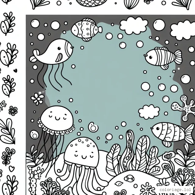 Fais bondir ton imagination pour colorer la vie sous-marine !