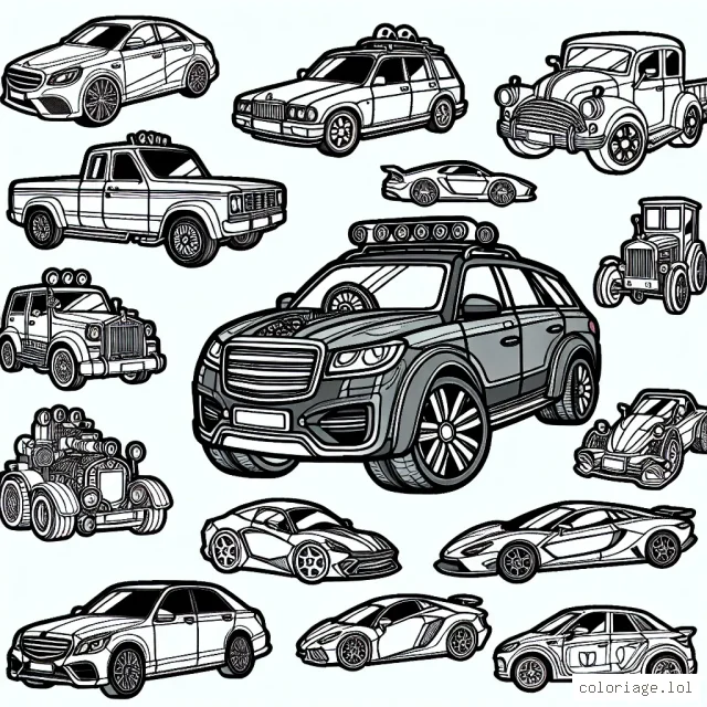 Imaginer un monde où toutes les marques de voitures se sont rassemblées dans un concours de beauté et de design. Parcourez les différentes marques de voitures du monde entier. Exprimez votre créativité en ajoutant des couleurs à ces voitures.